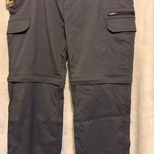 B.C.Clothing Cargo Pants with Zip off Leg, Size Large with 30" leg
